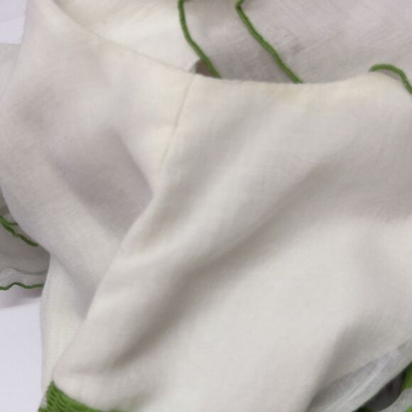 Vintage 60s Milkmaid Polka Dot Dress Size Small Green Handmade Trad Off Shoulder - Picture 12 of 16